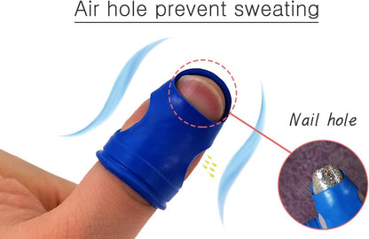 Rubber Fingers Tips Guard Anti Slip Rubbers pad Gel, Hand Finger Sleeves Protectors for Your Paperwork, Cutting and Office Supplies tasks, Silicone Timble (L)