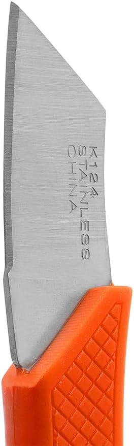 K123 Food Processing Knife, Seed Potato, 3.75-Inch Stainless Steel Blade, Orange
