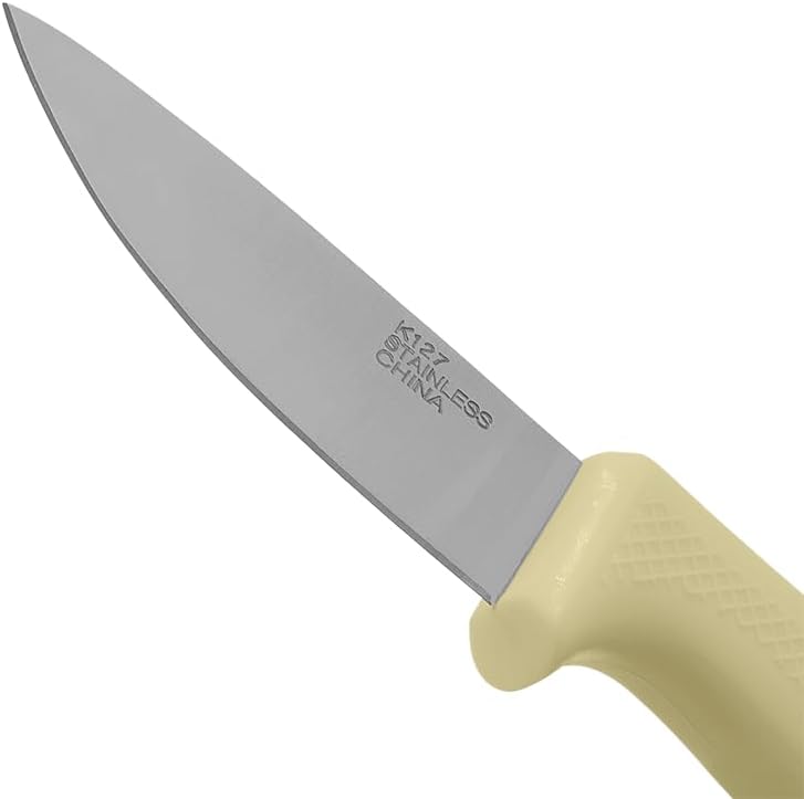 K123 Food Processing Knife, Seed Potato, 3.75-Inch Stainless Steel Blade, Orange