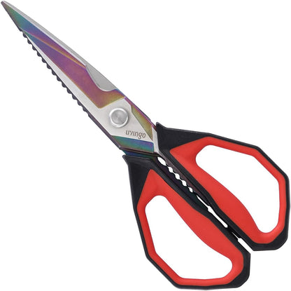 9" Sharp Kitchen Scissors for Food Titanium Coated Stainless Steel