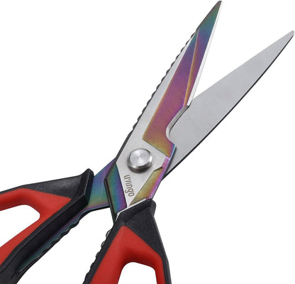 9" Sharp Kitchen Scissors for Food Titanium Coated Stainless Steel