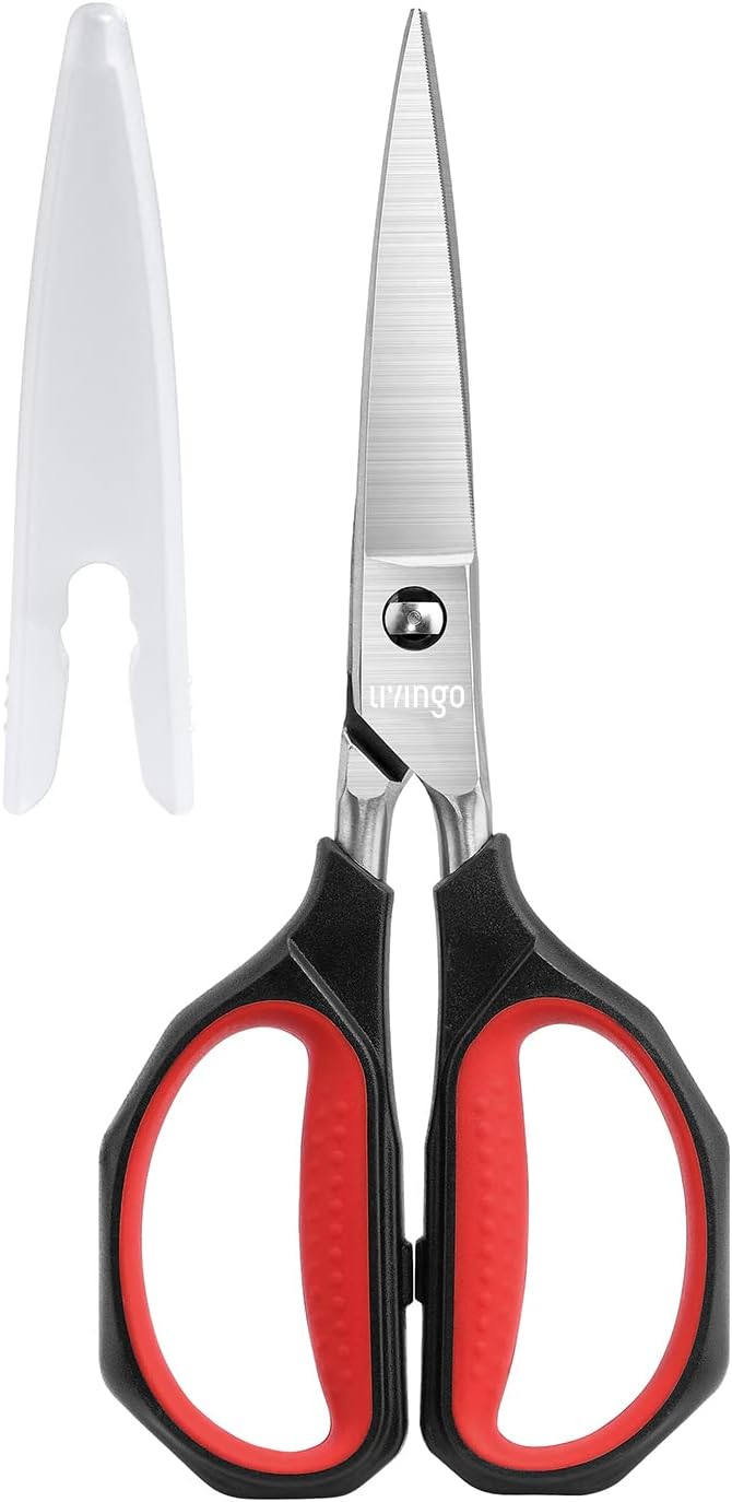 9" Sharp Kitchen Scissors for Food Titanium Coated Stainless Steel