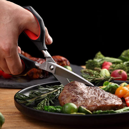 9" Sharp Kitchen Scissors for Food Titanium Coated Stainless Steel