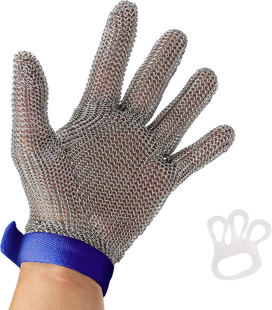 Metal Mesh Gloves - Stainless Steel Mesh Chain Cutting Gloves for Meat and Food Processing