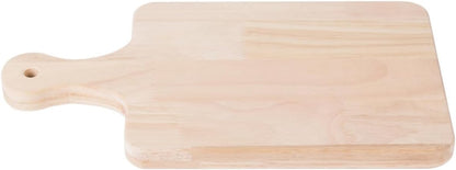 4-Pack 13.5"x 7.5" Wood Serving Boards Set | Unfinished Wood Crafts with Handle | Wooden Cutting Boards Bulk for Charcuterie,Cheese,Meat,Bread,Vegetabes & Fruits