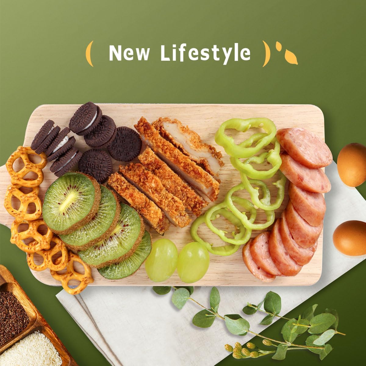 4-Pack 13.5"x 7.5" Wood Serving Boards Set | Unfinished Wood Crafts with Handle | Wooden Cutting Boards Bulk for Charcuterie,Cheese,Meat,Bread,Vegetabes & Fruits