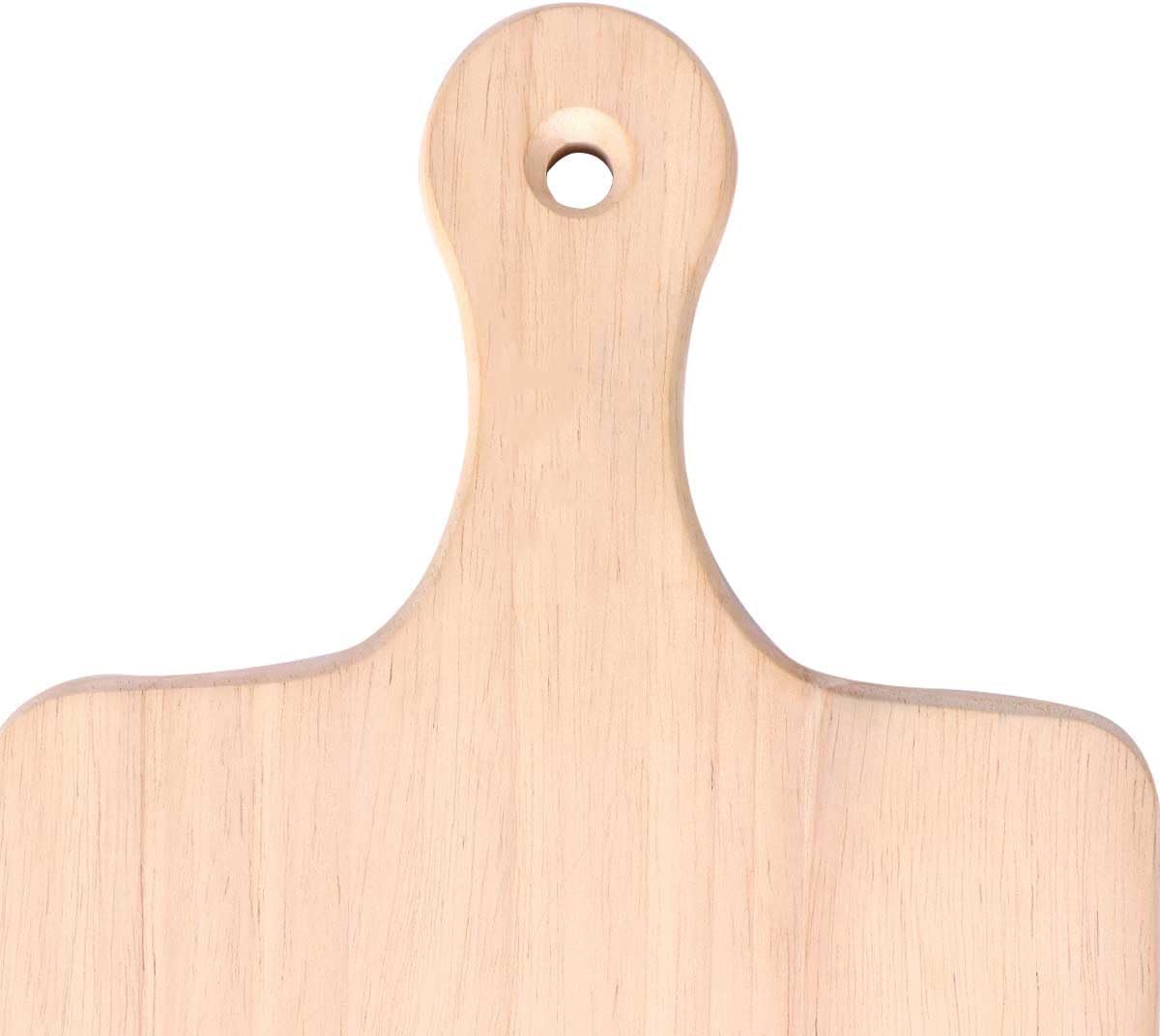4-Pack 13.5"x 7.5" Wood Serving Boards Set | Unfinished Wood Crafts with Handle | Wooden Cutting Boards Bulk for Charcuterie,Cheese,Meat,Bread,Vegetabes & Fruits