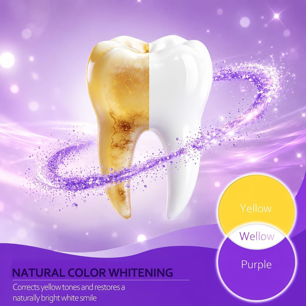 Purple Teeth Whitening Strips - 14 Teeth Whitener Strips (7 Uses)