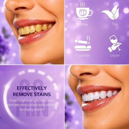 Purple Teeth Whitening Strips - 14 Teeth Whitener Strips (7 Uses)