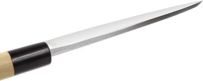 Japanese Sushi Fillet Chef Knife Shiroko(White Steel)-No.2 D-Shape Magnolia Wood Handle, Deba 8.3-inch (210mm)