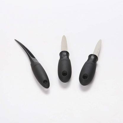 Good Grips Oyster Knife with Non Slip Handle, Black/Silver (2 Pack)