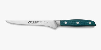 Forged Boning Knife in Nitrum Stainless Steel, Professional 6 Inch Butcher Knife for Removing Meat from Bones, Ergonomic Blue Handle, Brooklyn Series