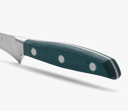 Forged Boning Knife in Nitrum Stainless Steel, Professional 6 Inch Butcher Knife for Removing Meat from Bones, Ergonomic Blue Handle, Brooklyn Series