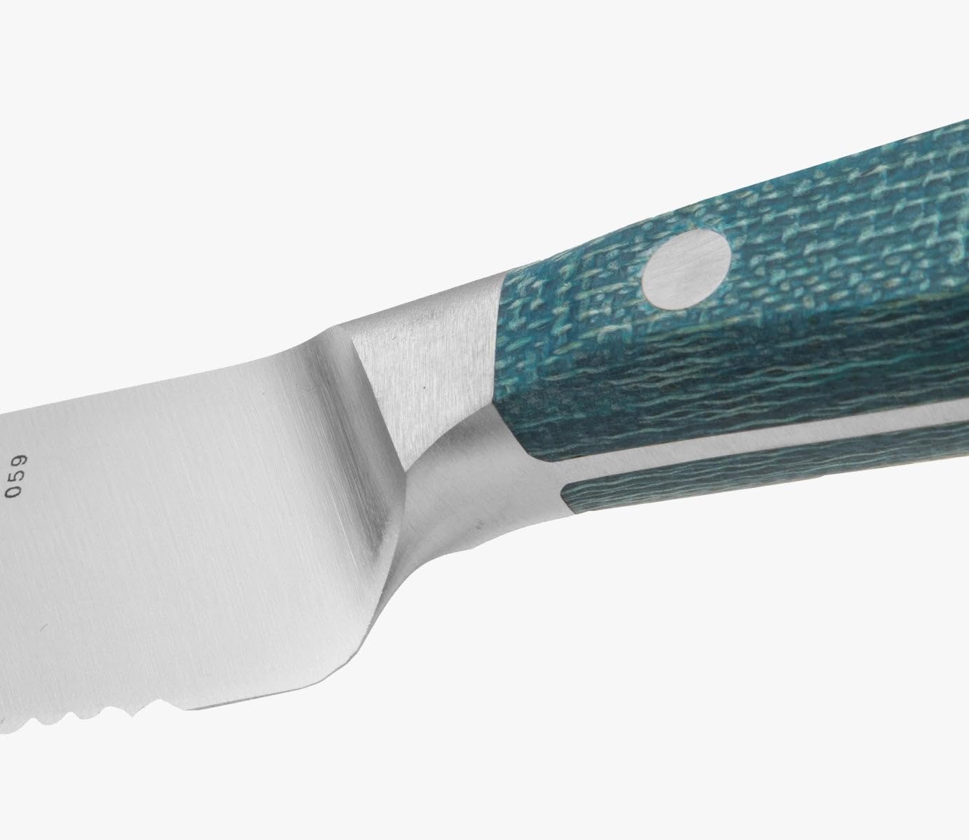 Forged Boning Knife in Nitrum Stainless Steel, Professional 6 Inch Butcher Knife for Removing Meat from Bones, Ergonomic Blue Handle, Brooklyn Series