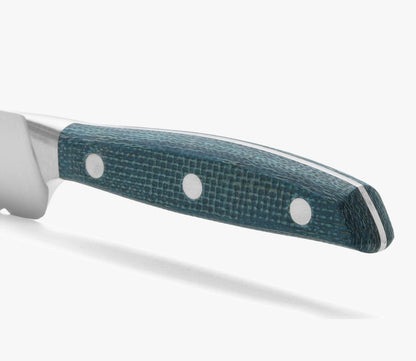 Forged Boning Knife in Nitrum Stainless Steel, Professional 6 Inch Butcher Knife for Removing Meat from Bones, Ergonomic Blue Handle, Brooklyn Series