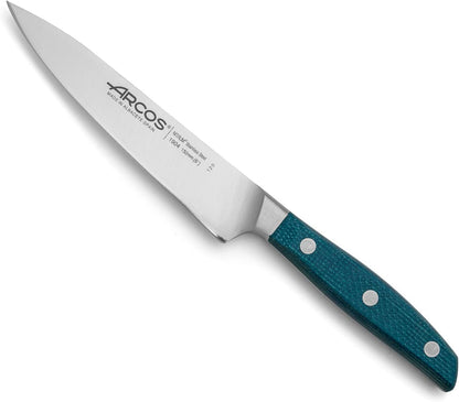 Forged Boning Knife in Nitrum Stainless Steel, Professional 6 Inch Butcher Knife for Removing Meat from Bones, Ergonomic Blue Handle, Brooklyn Series