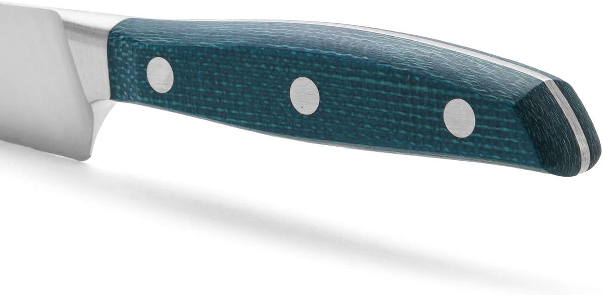 Forged Boning Knife in Nitrum Stainless Steel, Professional 6 Inch Butcher Knife for Removing Meat from Bones, Ergonomic Blue Handle, Brooklyn Series