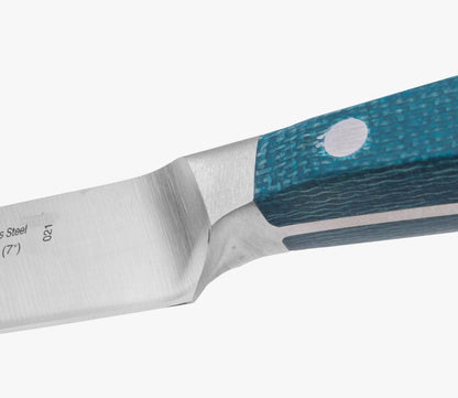 Forged Boning Knife in Nitrum Stainless Steel, Professional 6 Inch Butcher Knife for Removing Meat from Bones, Ergonomic Blue Handle, Brooklyn Series