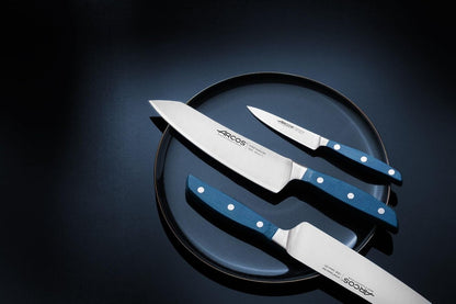 Forged Boning Knife in Nitrum Stainless Steel, Professional 6 Inch Butcher Knife for Removing Meat from Bones, Ergonomic Blue Handle, Brooklyn Series