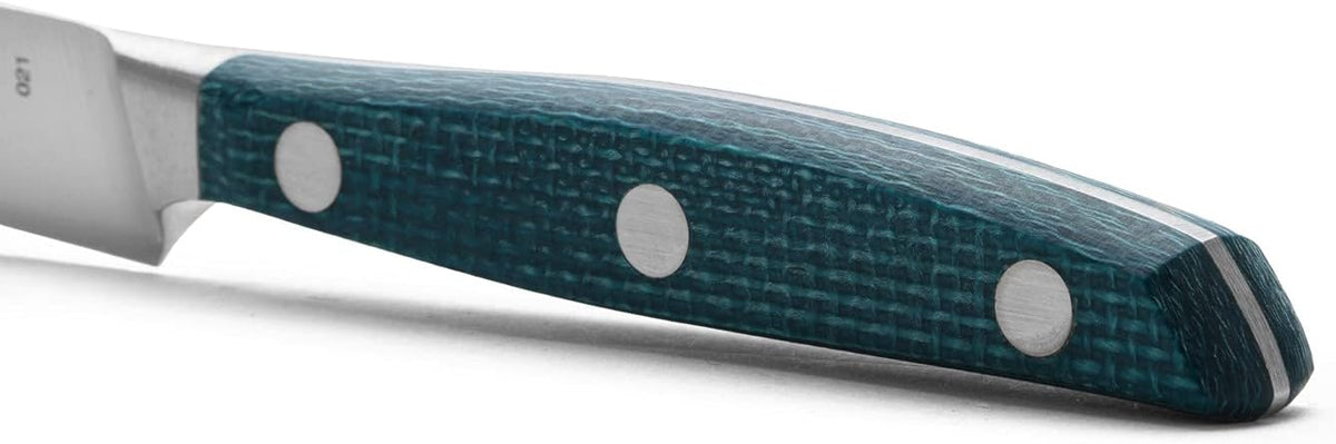 Forged Boning Knife in Nitrum Stainless Steel, Professional 6 Inch Butcher Knife for Removing Meat from Bones, Ergonomic Blue Handle, Brooklyn Series