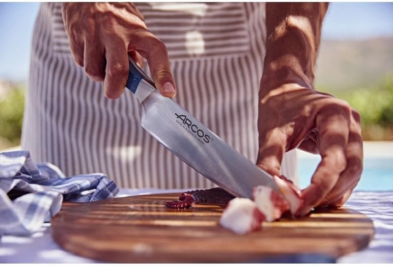 Forged Boning Knife in Nitrum Stainless Steel, Professional 6 Inch Butcher Knife for Removing Meat from Bones, Ergonomic Blue Handle, Brooklyn Series
