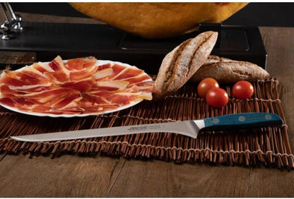 Forged Boning Knife in Nitrum Stainless Steel, Professional 6 Inch Butcher Knife for Removing Meat from Bones, Ergonomic Blue Handle, Brooklyn Series
