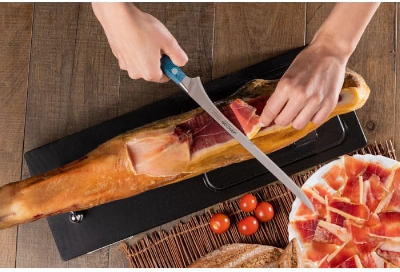Forged Boning Knife in Nitrum Stainless Steel, Professional 6 Inch Butcher Knife for Removing Meat from Bones, Ergonomic Blue Handle, Brooklyn Series