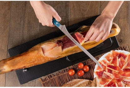 Forged Boning Knife in Nitrum Stainless Steel, Professional 6 Inch Butcher Knife for Removing Meat from Bones, Ergonomic Blue Handle, Brooklyn Series