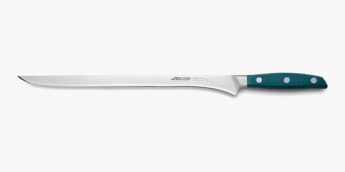 Forged Boning Knife in Nitrum Stainless Steel, Professional 6 Inch Butcher Knife for Removing Meat from Bones, Ergonomic Blue Handle, Brooklyn Series