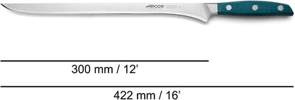 Forged Boning Knife in Nitrum Stainless Steel, Professional 6 Inch Butcher Knife for Removing Meat from Bones, Ergonomic Blue Handle, Brooklyn Series