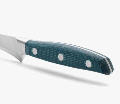 Forged Boning Knife in Nitrum Stainless Steel, Professional 6 Inch Butcher Knife for Removing Meat from Bones, Ergonomic Blue Handle, Brooklyn Series