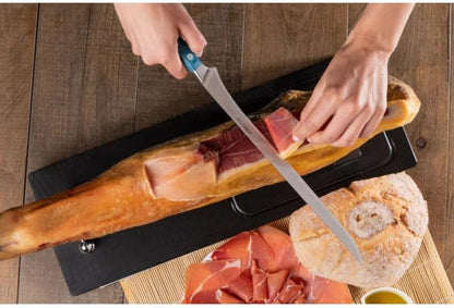 Forged Boning Knife in Nitrum Stainless Steel, Professional 6 Inch Butcher Knife for Removing Meat from Bones, Ergonomic Blue Handle, Brooklyn Series