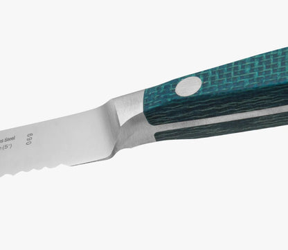 Forged Boning Knife in Nitrum Stainless Steel, Professional 6 Inch Butcher Knife for Removing Meat from Bones, Ergonomic Blue Handle, Brooklyn Series