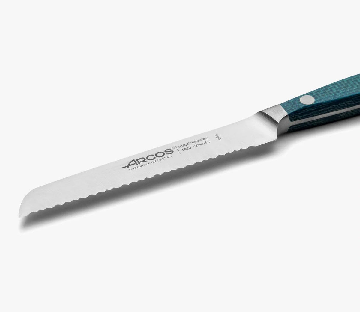Forged Boning Knife in Nitrum Stainless Steel, Professional 6 Inch Butcher Knife for Removing Meat from Bones, Ergonomic Blue Handle, Brooklyn Series