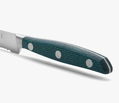 Forged Boning Knife in Nitrum Stainless Steel, Professional 6 Inch Butcher Knife for Removing Meat from Bones, Ergonomic Blue Handle, Brooklyn Series