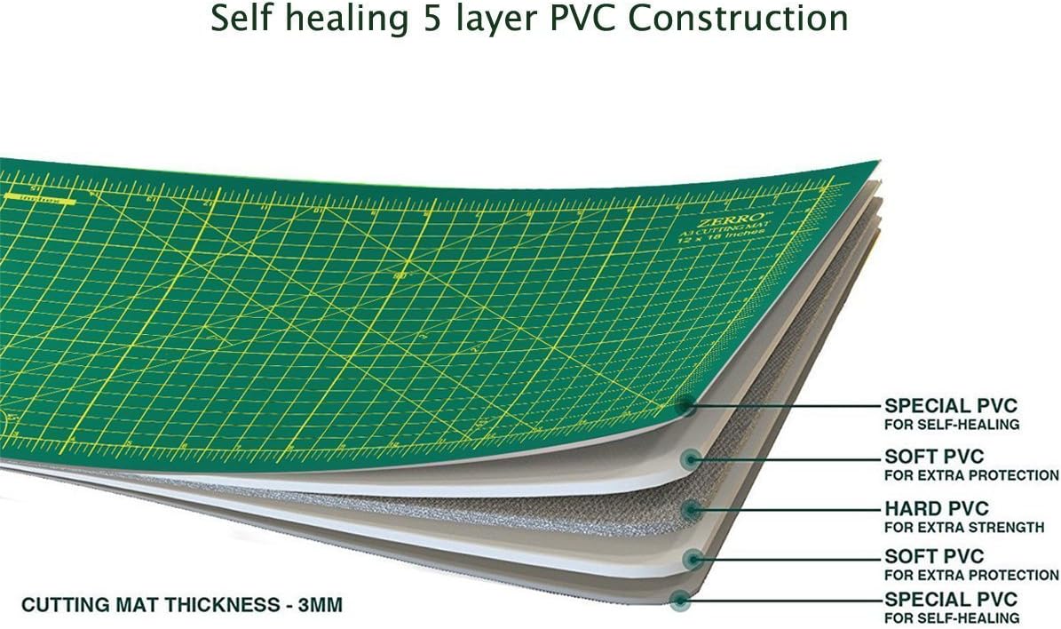Cutting Mat 12" x 9" Self Healing Rotary Cutting Mat A4