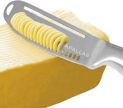 Butter Knife Spreader and Curler - Complete Your Kitchen Knives Set with Stainless Steel Butter Knife for Hard Butter with Ergonomic Handle