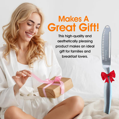 Butter Knife Spreader and Curler - Complete Your Kitchen Knives Set with Stainless Steel Butter Knife for Hard Butter with Ergonomic Handle