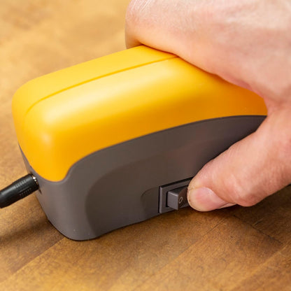 Smith's 50005 Edge Pro Compact Electric Knife Sharpener - Yellow & Grey - Straight Edge 2 Stage Sharpener - Electric & Manual Sharpening - Blade Guide - Outdoor & Kitchen - Pocket & Filet Knives
