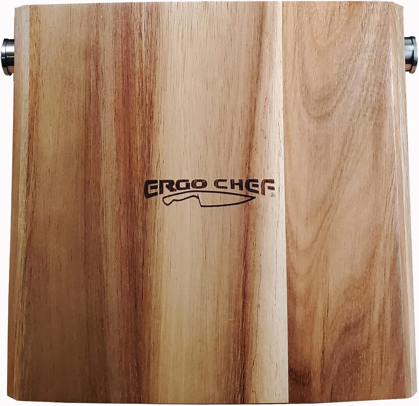 Premium Acacia Wood Knife Block - 10 Slot Holder for Kitchen Knives, Scissors, and Sharpening Rods (knives Sold Separately)
