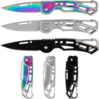 3 Pack Small Kitchen Knives Folding Stainless Steel Knife Dough Scorer Culinary Knives Paring Knife for Women Men