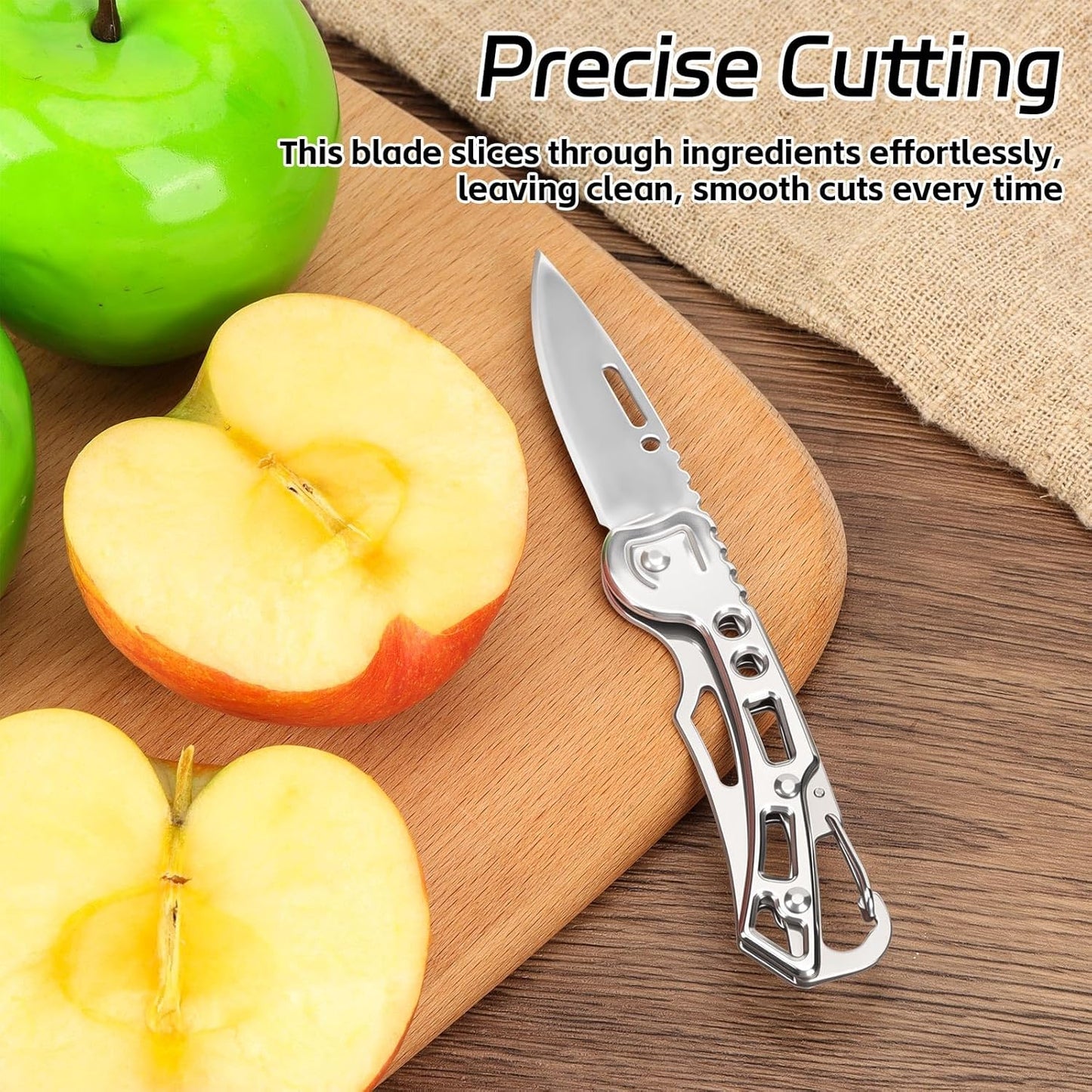 3 Pack Small Kitchen Knives Folding Stainless Steel Knife Dough Scorer Culinary Knives Paring Knife for Women Men