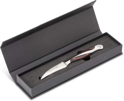 Bird's Beak Paring Knife - German High Carbon Steel - Sharp Small Kitchen Knife for Vegetables and Fruits - Ergonomic Quad-Tang Pakkawood Handle
