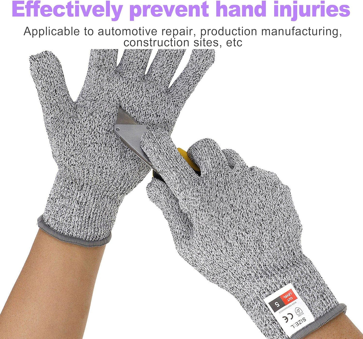 4 Pack Oyster Shucking Knife Set Stainless Steel Oyster Knives with 2 pas Cut Resistant Gloves Oyster Opener Clam Knife Shucker Tool Kit for Seafood Shellfish