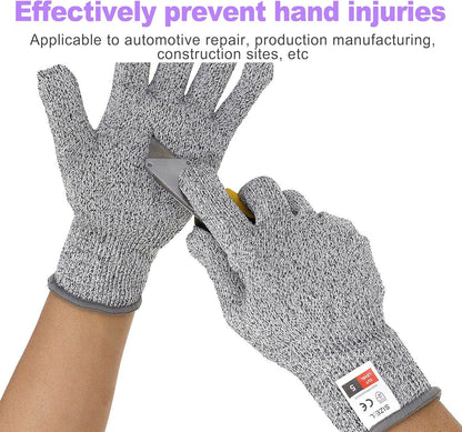 4 Pack Oyster Shucking Knife Set Stainless Steel Oyster Knives with 2 pas Cut Resistant Gloves Oyster Opener Clam Knife Shucker Tool Kit for Seafood Shellfish