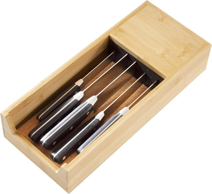 Universal Knife Caddy, Organizer and Holder for Drawer or Countertop