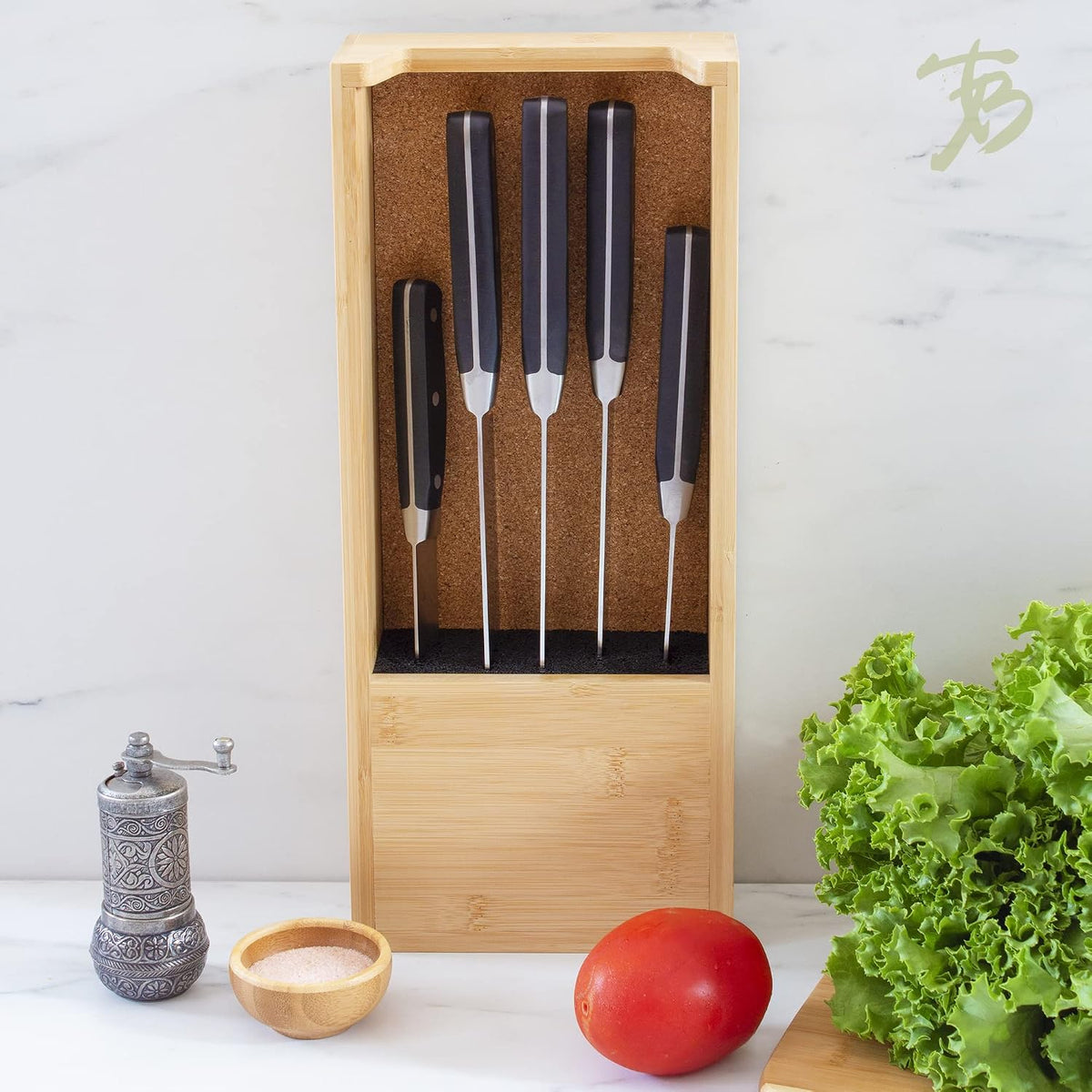 Universal Knife Caddy, Organizer and Holder for Drawer or Countertop
