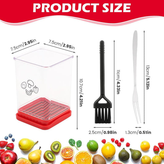Cup Slicer, Stainless Steel Fruit Strawberry Slicer, Banana Cup Chopper, Egg Slicers Kiwi Cutter, Mini Strawberry Cutter, Quickly Making Fruit Vegetable Salad
