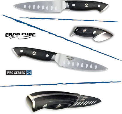 Pro Series 2.0 4-Inch Paring Knife - Expertly Forged High Carbon 7Cr17MoV Steel, Ergonomic Black Pakkawood Handle, Ultimate Fruit & Vegetable Peeling Companion
