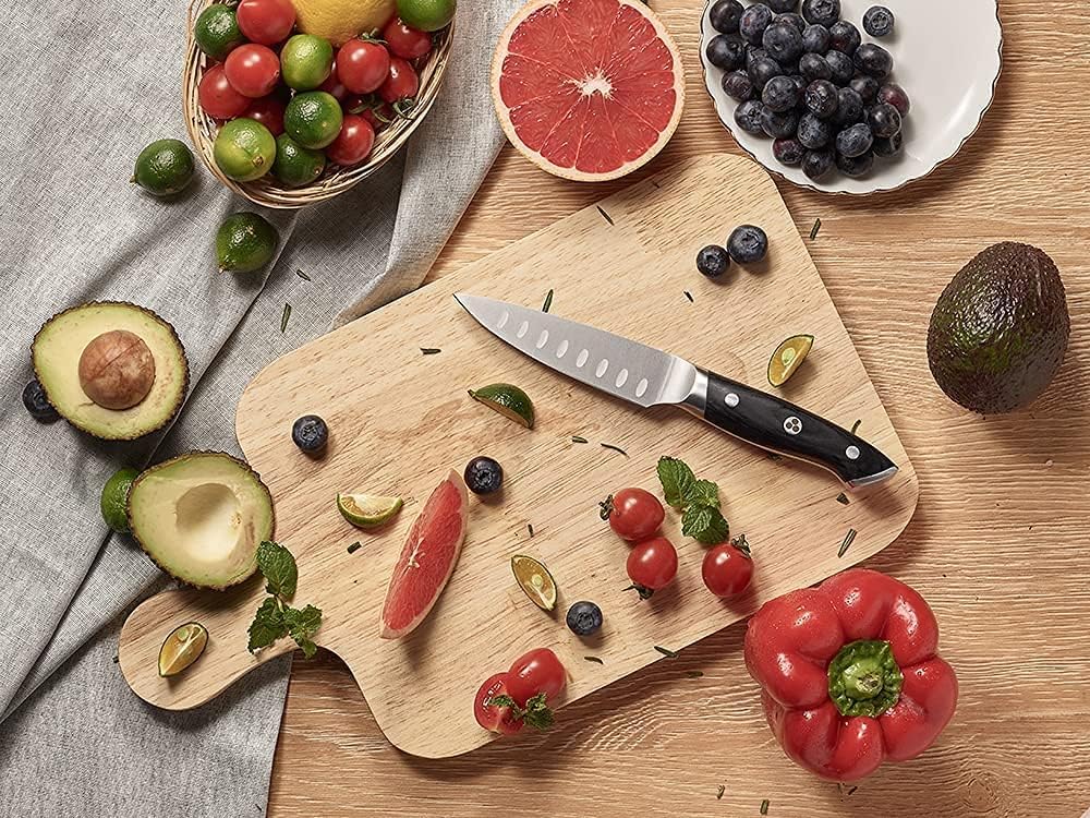 Pro Series 2.0 4-Inch Paring Knife - Expertly Forged High Carbon 7Cr17MoV Steel, Ergonomic Black Pakkawood Handle, Ultimate Fruit & Vegetable Peeling Companion